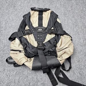 vintage Oakley Black and Tan Backpack